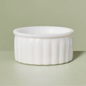 Ribbed Milk Glass Bathroom Trinket Dish White - Hearth & Hand with Magnolia